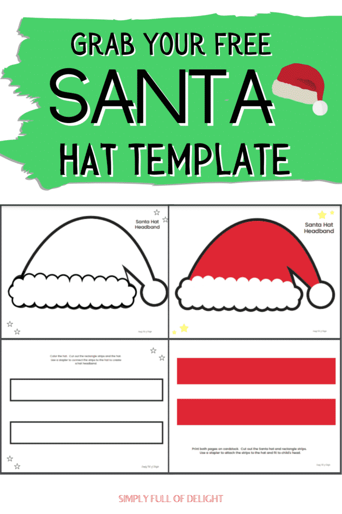 Printable santa hat clearance pattern