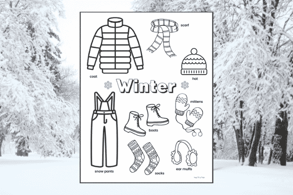 Free Winter Clothes Theme Preschool Lesson Plans - Stay At Home