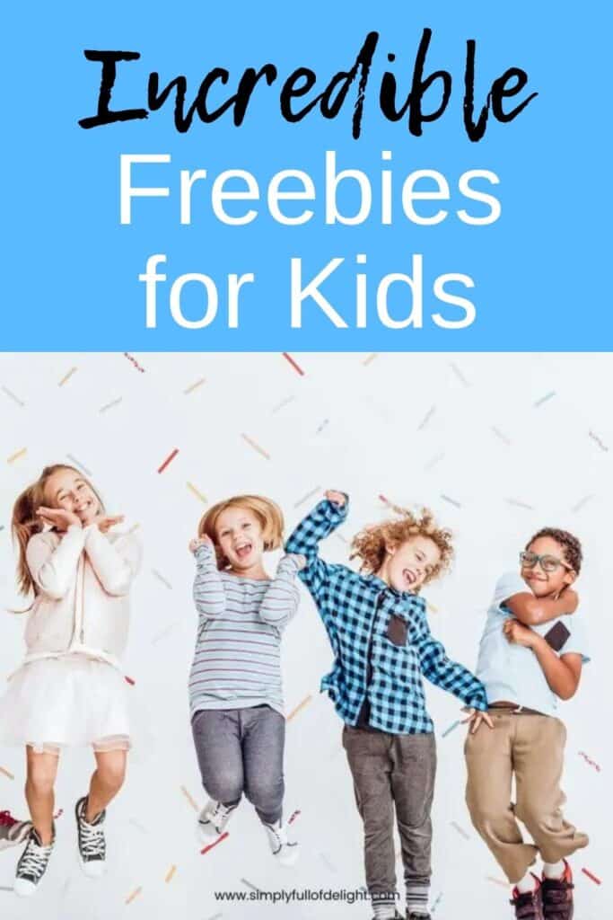 Incredible Freebies for Kids - in picture there are children jumping up and down excited