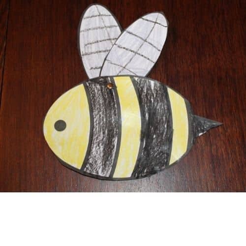 bee paper craft for kids