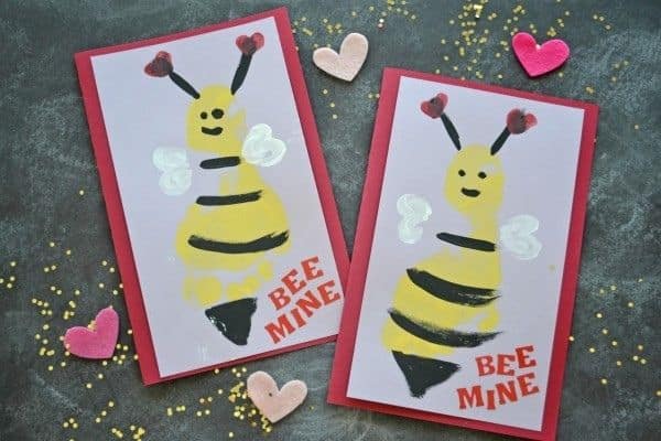 Footprint bee mine cards by Make and Takes