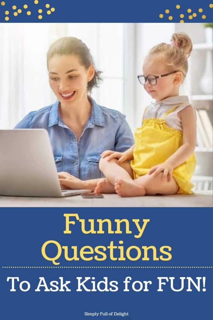 Over 400 Funny Kid Questions - pictured mom and daughter looking at a computer together