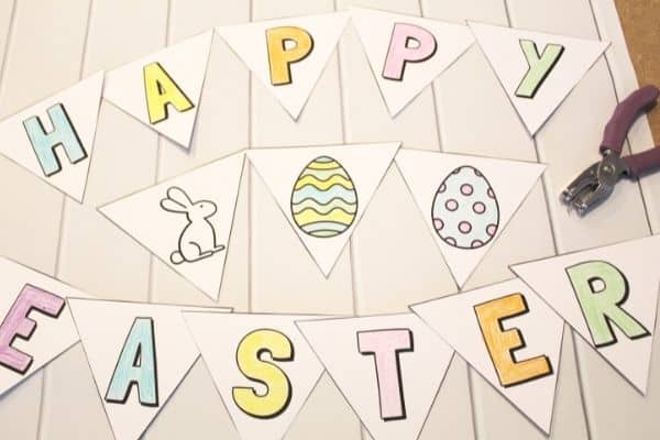 Free Easter Banner Printable (Color Your Own!) - Simply Full of