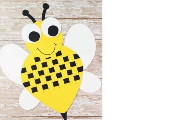 paper weave bumblebee by Frugal Mom Eh!