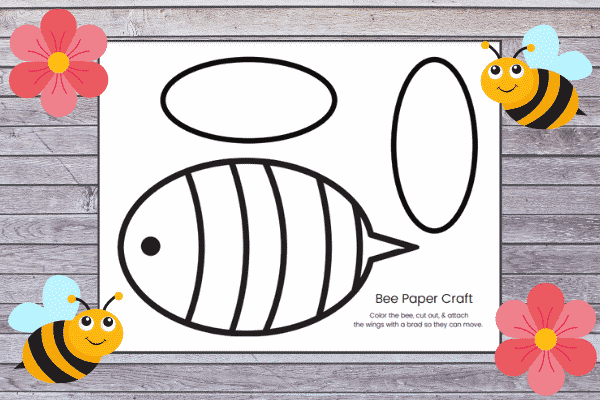 bee craft for kids - the free printable bee template