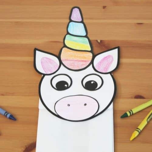 How To Make A Unicorn Paper Bag Puppet with Free Template 