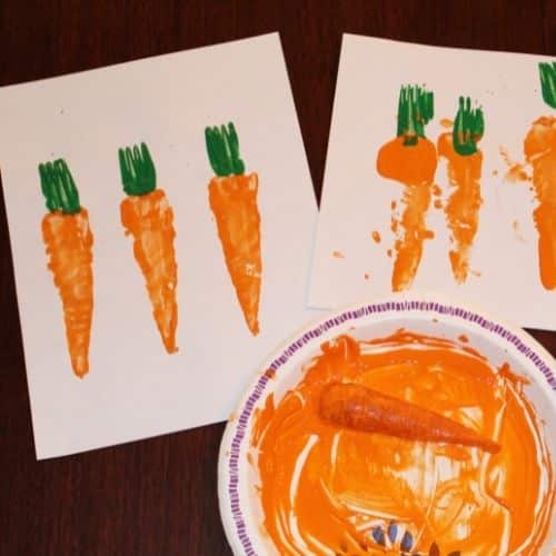 carrot stamping for kids