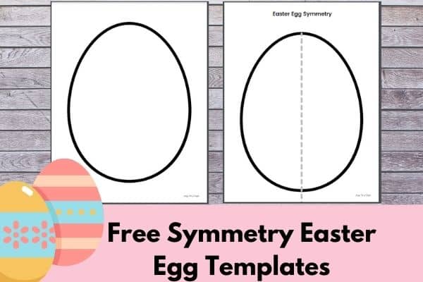 Free Symmetry Easter Egg templates - two free printable egg templates