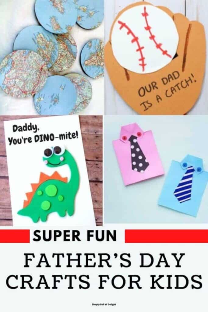 Super Fun Father's Day Crafts for Kids - Find everything from simple cards to coasters, paperweights, and more amazing projects for dad or grandpa to celebrate Father's Day!