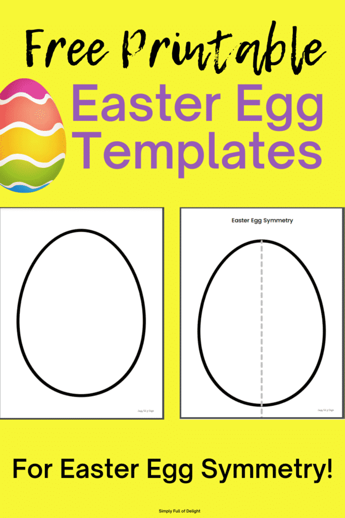 Free Printable Easter Egg Templates - There's 2 Easter Egg Templates perfect for symmetry Easter Egg painting or your own designs!  Great for preschool or kindergarten