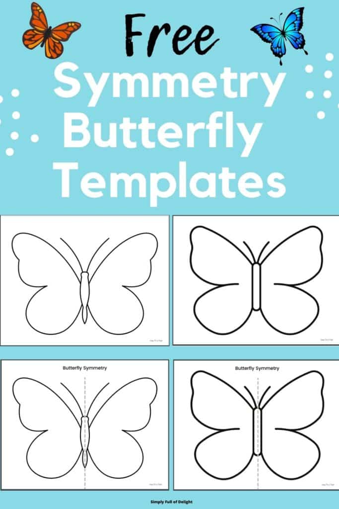 symmetry butterfly painting with free printable simply full of delight