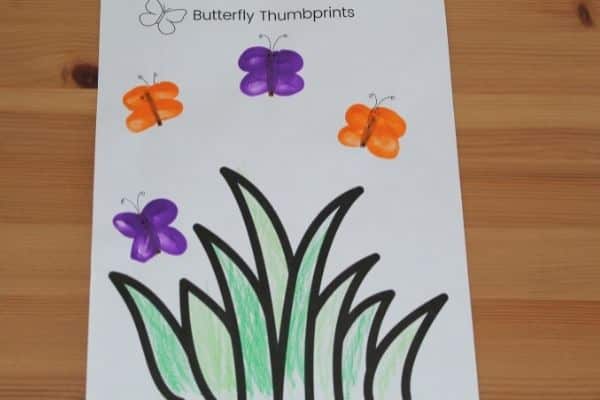 thumbprint art flowers