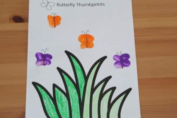 Thumbprint butterflies completed