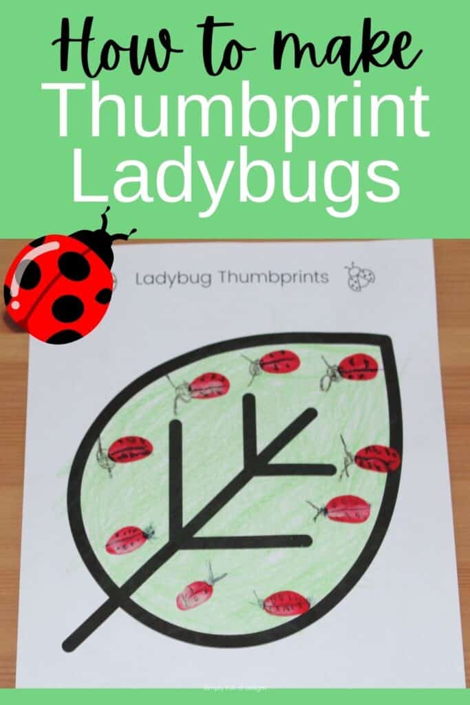 How to make Thumbprint Ladybugs - a fun fingerprint ladybug craft for spring!  Perfect for toddlers and preschoolers!