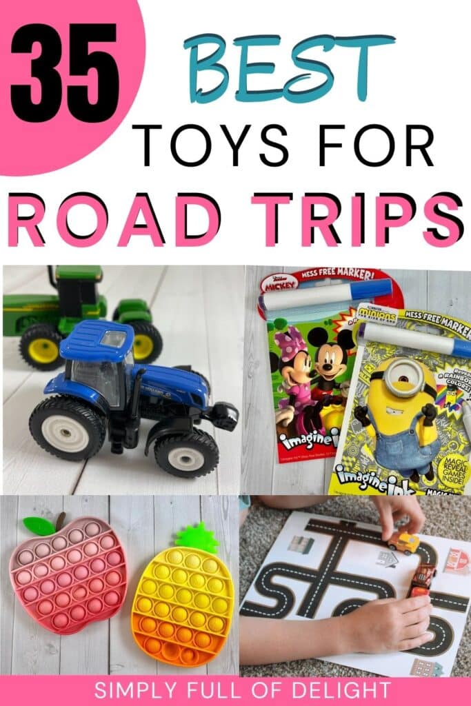 35 Best toys for road trips!  Find amazing travel toys ideas for kids to make your next trip or family vacation easier!