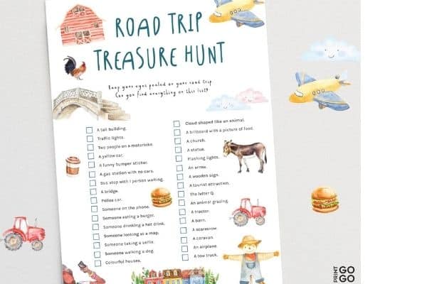 Road Trip treasure hunt by PrintGoGo