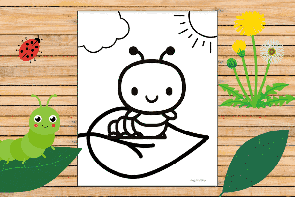 caterpillar story coloring pages