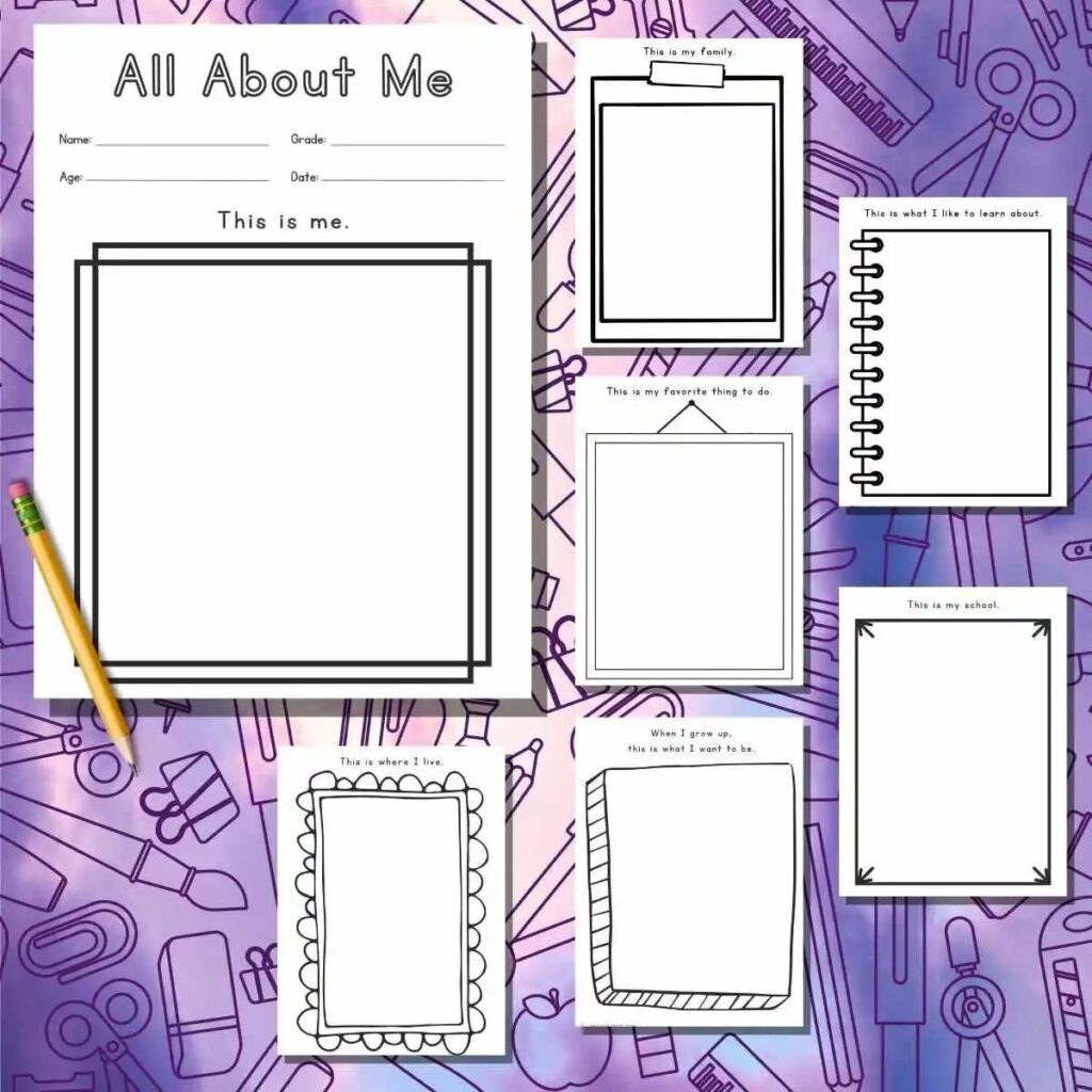 All About Me Worksheet book by Literacy Learn