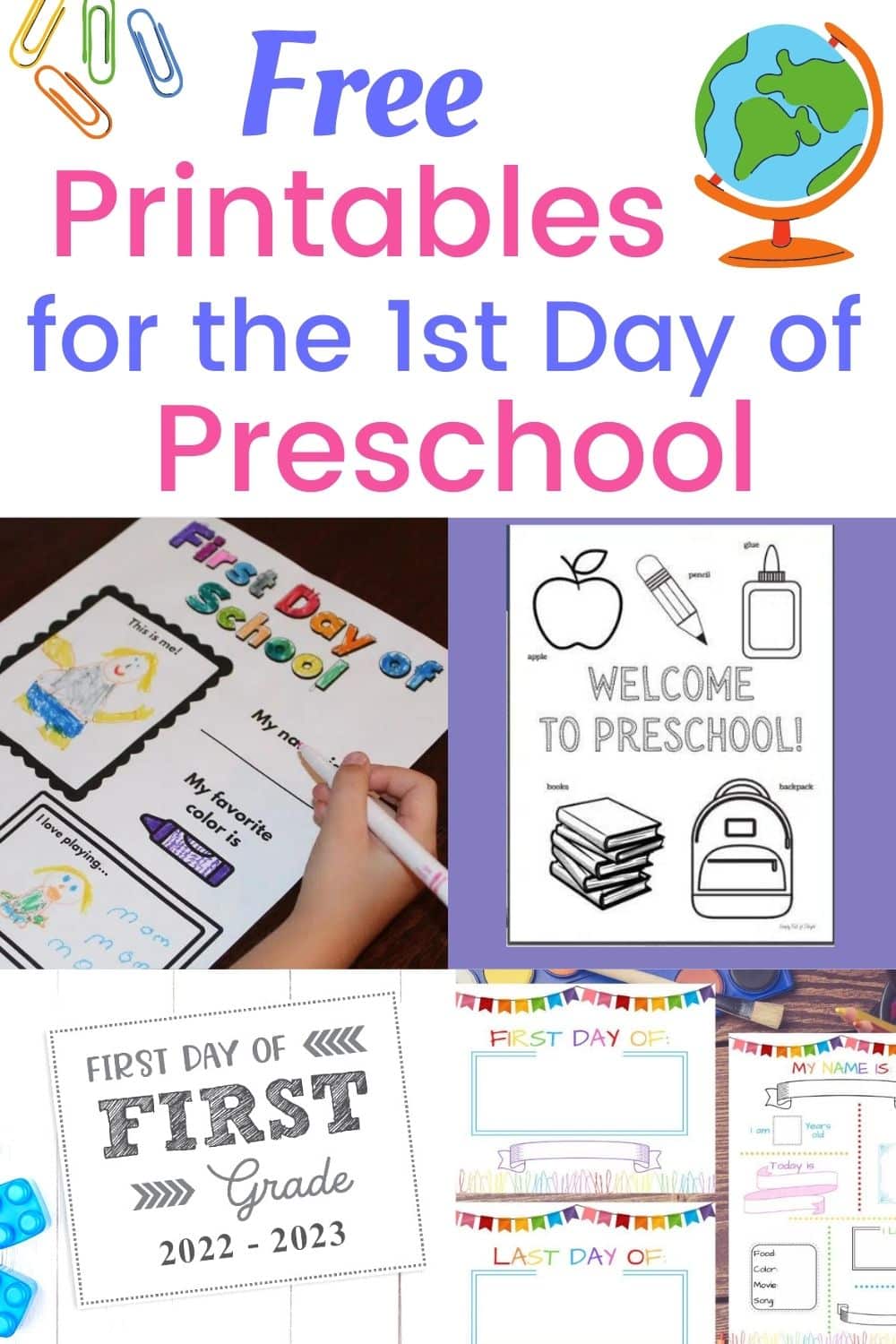 17 Free First Day of Preschool Printables - Simply Full of Delight