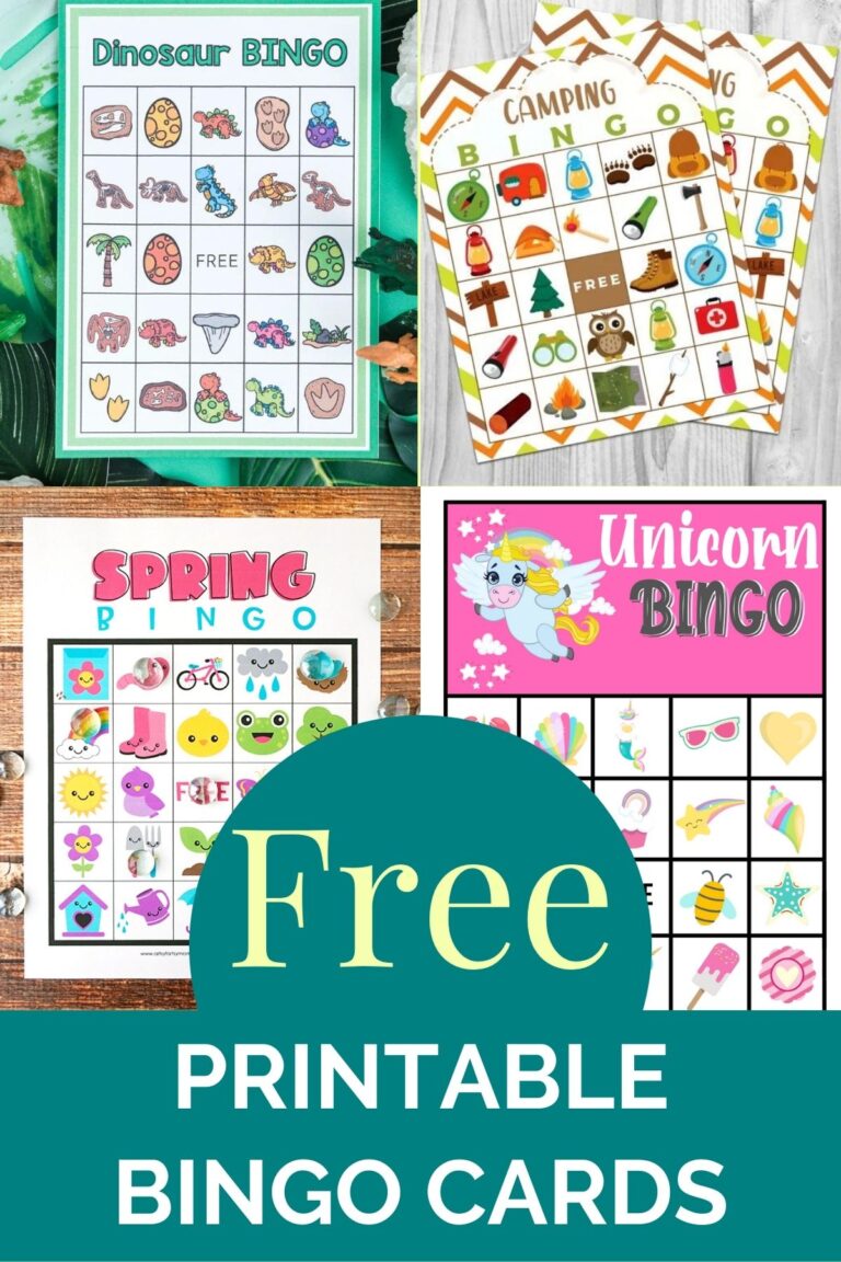 37 Free Printable Bingo Cards (The Ultimate List!) - Simply Full of Delight