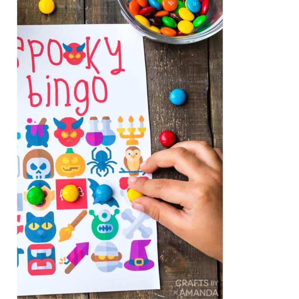 free printable Spooky Halloween bingo game by Crafts by Amanda