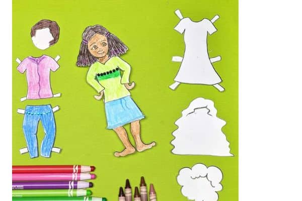 All about Me design your own paper dolls by Moms & Crafters