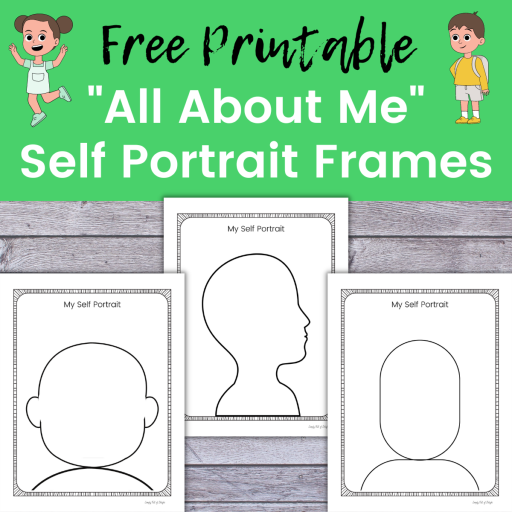 All about Me Self Portrait (free printable) - a fun back to school activity for preschool and kindergarten.  First day of school worksheet