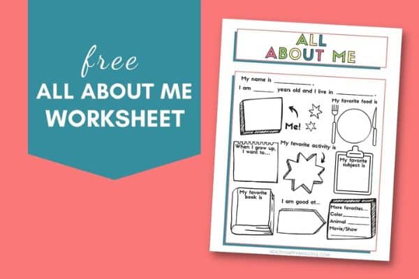 Free all about me worksheet from Healthy Happy Impactful