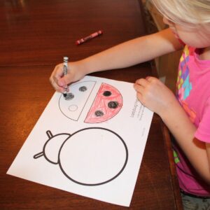 Printable Ladybug Paper Fan Template For Kids