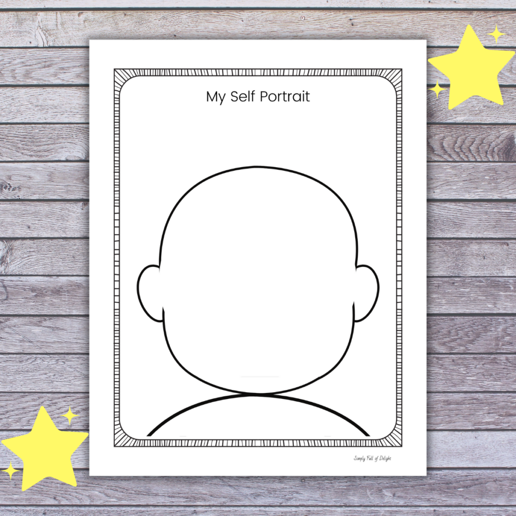 All About Me Self Portrait (Free printable!) Simply Full of Delight