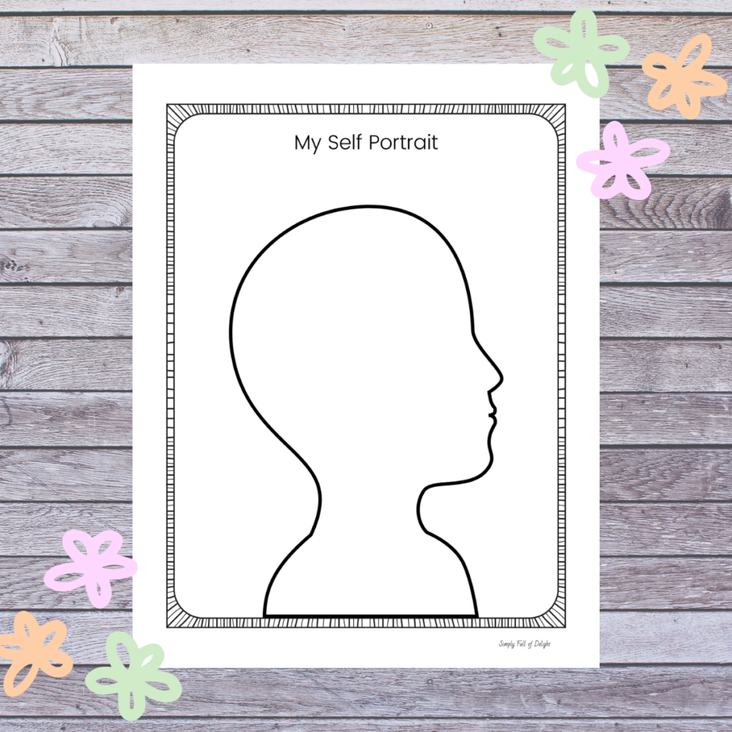 All About Me Picture is a side profile printable