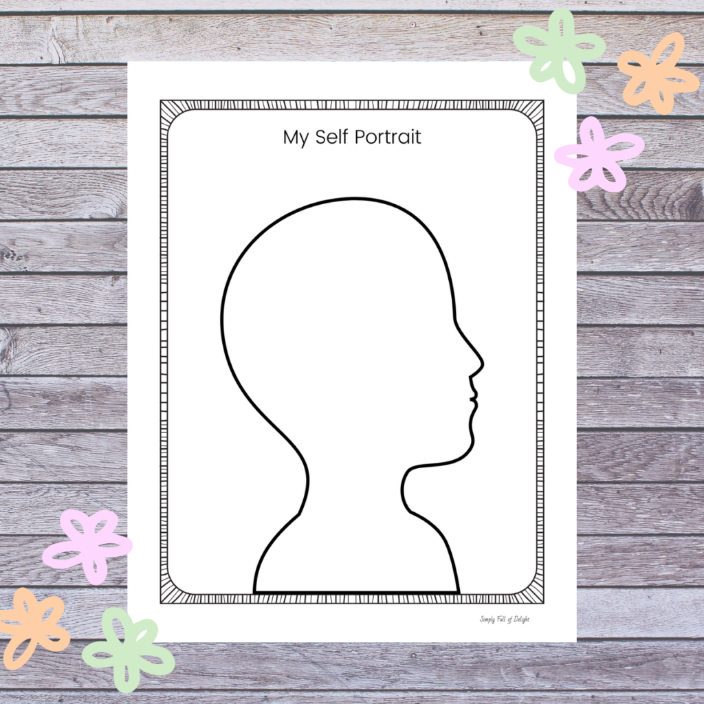 Free Printable Self Portrait Template Printable Templates