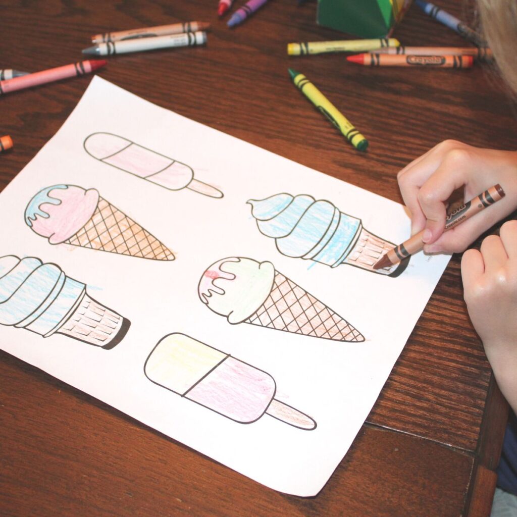 child coloring free printable ice cream coloring page pdf