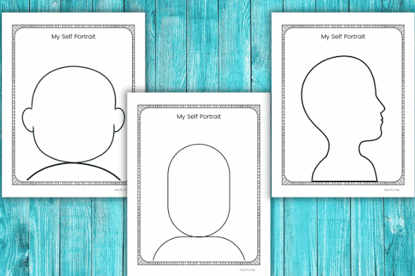 Self portrait printables by simply full of delight - an all about me self portrait worksheet