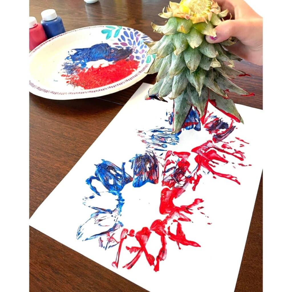 pineapple stamping fireworks craft
