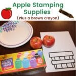 Apple Stamping - An Apple Basket Craft for Preschool