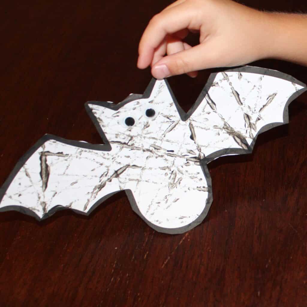 marble paint bat craft