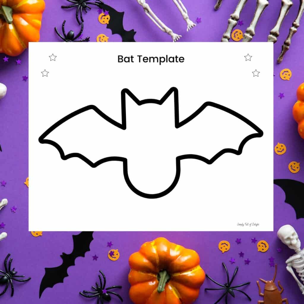 free printable preschool bat craft template