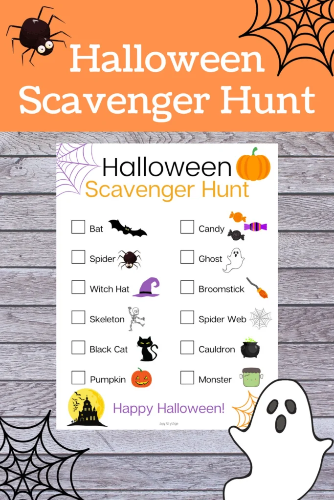 Halloween scavenger hunt from my etsy shop