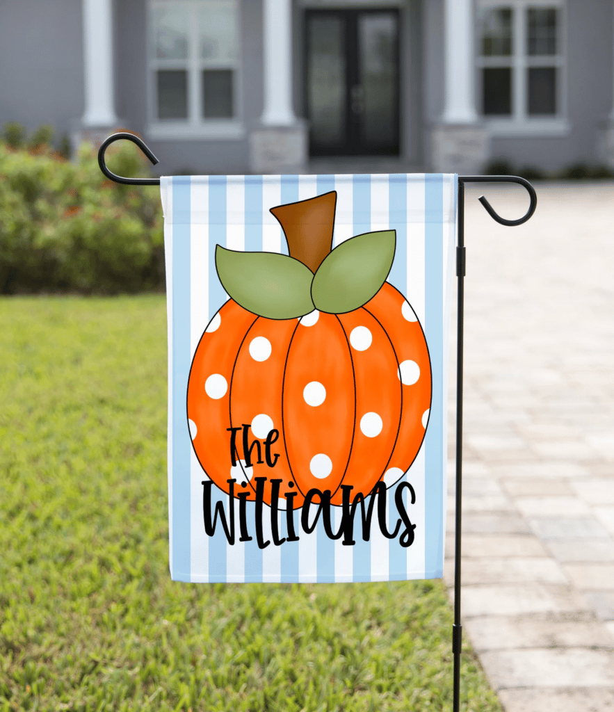 personalized garden flag for halloween