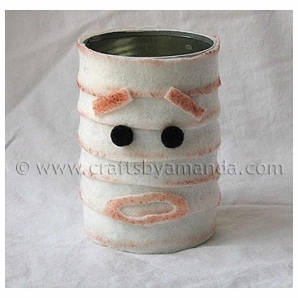 tin can mummy by crafts by amanda