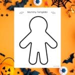 Marble Paint Preschool Mummy Craft (Free Printable Template!)