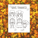 Cute Thanksgiving Pilgrim Coloring Pages (Free Printable)