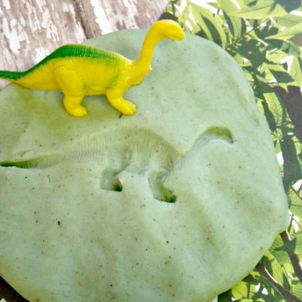 Dinosaur Fossils by Reuse Grow Enjoy - a fun dinosaur activity for preschoolers