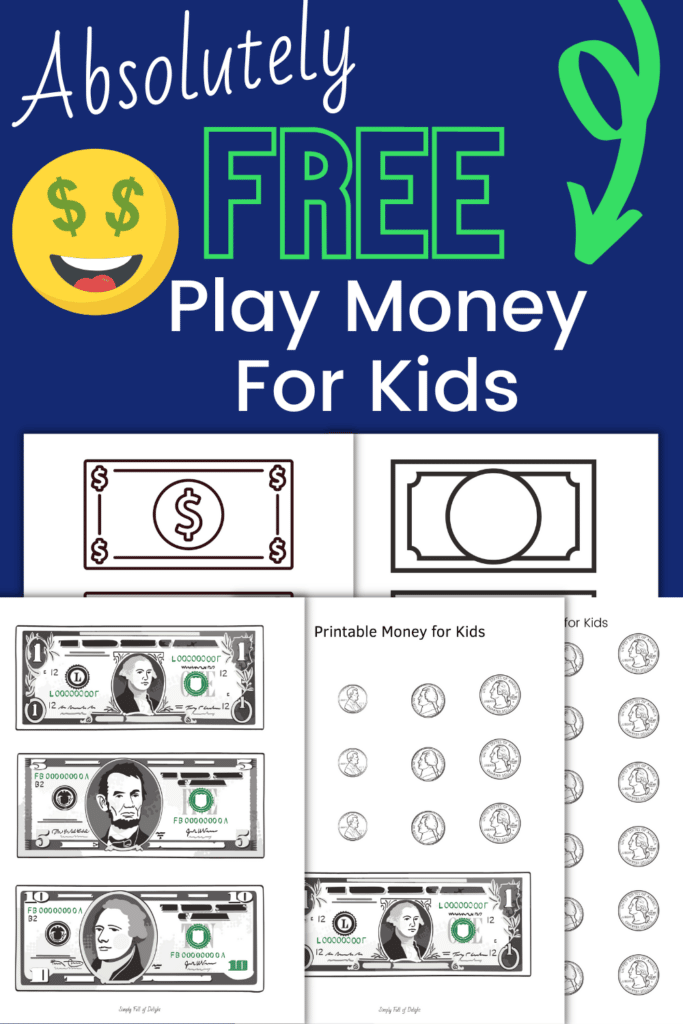 Free Play Money for Kids - Find 5 classroom fake money printable PDFs that are totally free!  Get your free printable money for kids here.