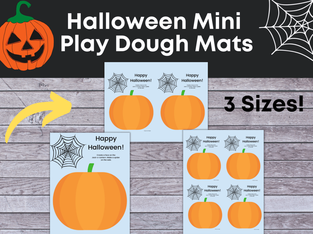 Halloween mini play dough mats from Simply full of Delight Etsy shop.