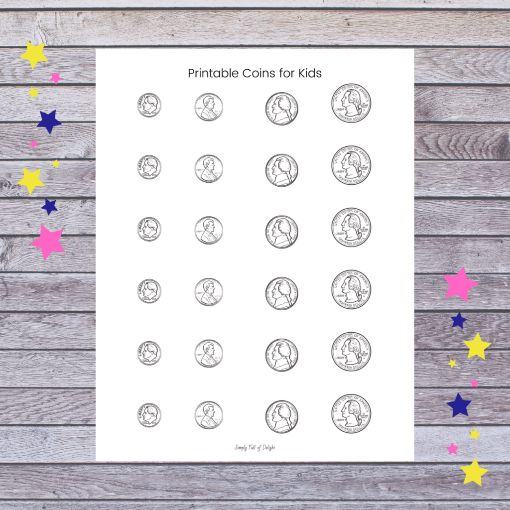 printable play money coins