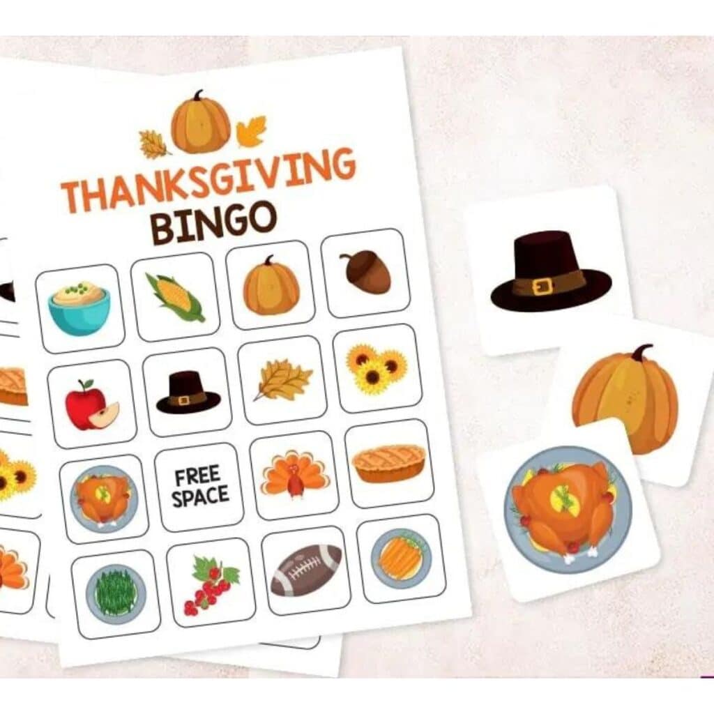 thanksgiving bingo free printable by Modern Mom life