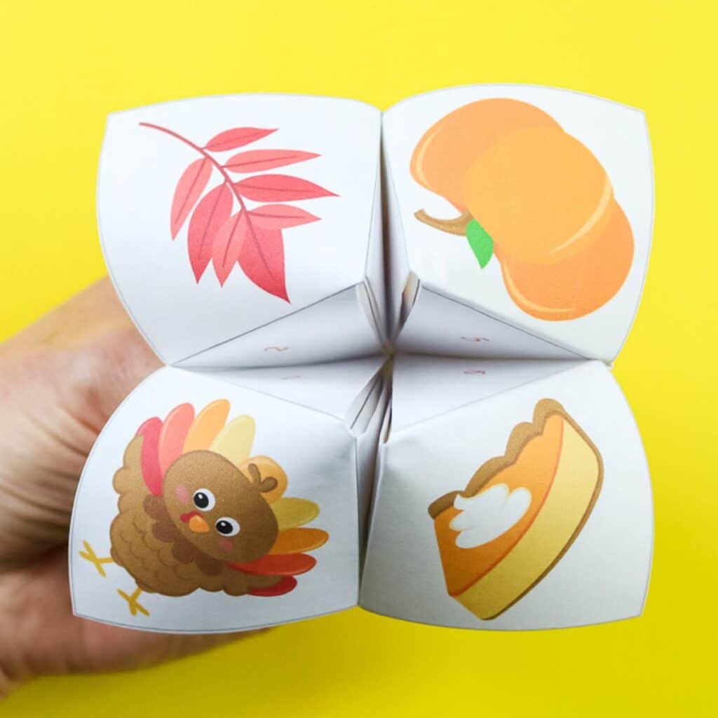 thanksgiving cootie catcher from Angie Holden at The Country Chic Cottage.