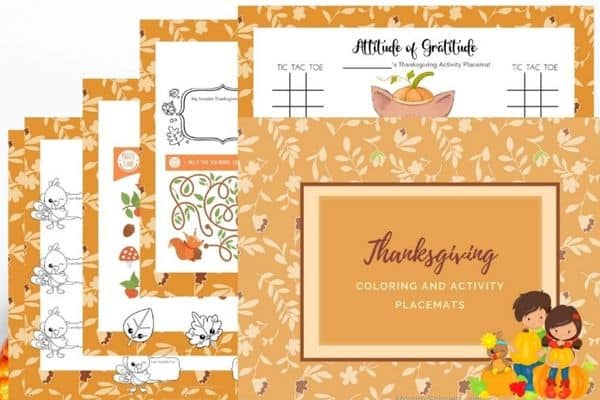 free printable Thanksgiving Placemats from Mommy Snippets